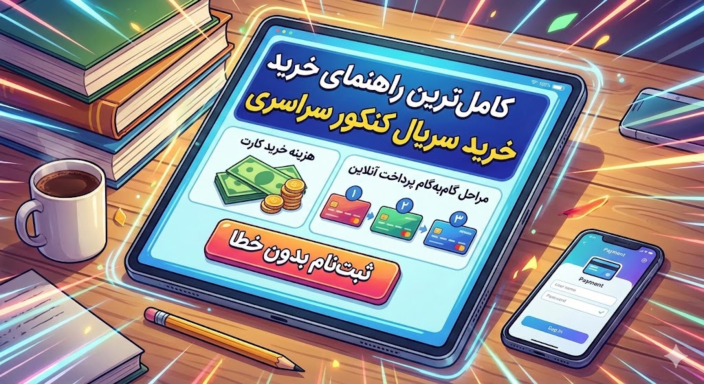 راهنمای خرید سریال کنکور سراسری ۱۴۰۵ | هزینه خرید کارت راهنمای خرید سریال کنکور سراسری ۱۴۰۵ | هزینه خرید کارت