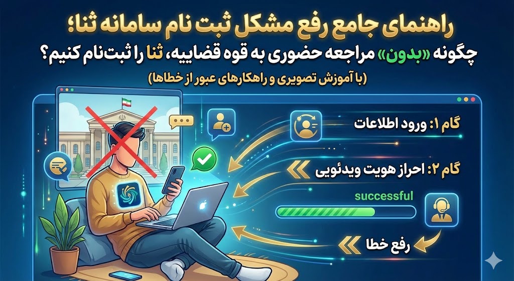 مشکل ثبت نام سامانه ثنا؛ چگونه «بدون» مراجعه حضوری به قوه قضاییه، ثنا ...
