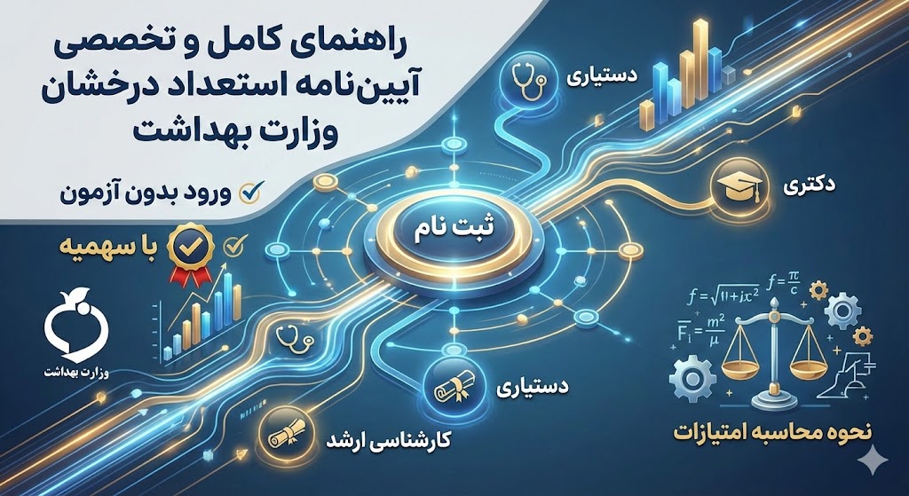 آیین نامه استعداد درخشان وزارت بهداشت ۱۴۰۵ آیین نامه استعداد درخشان وزارت بهداشت ۱۴۰۵