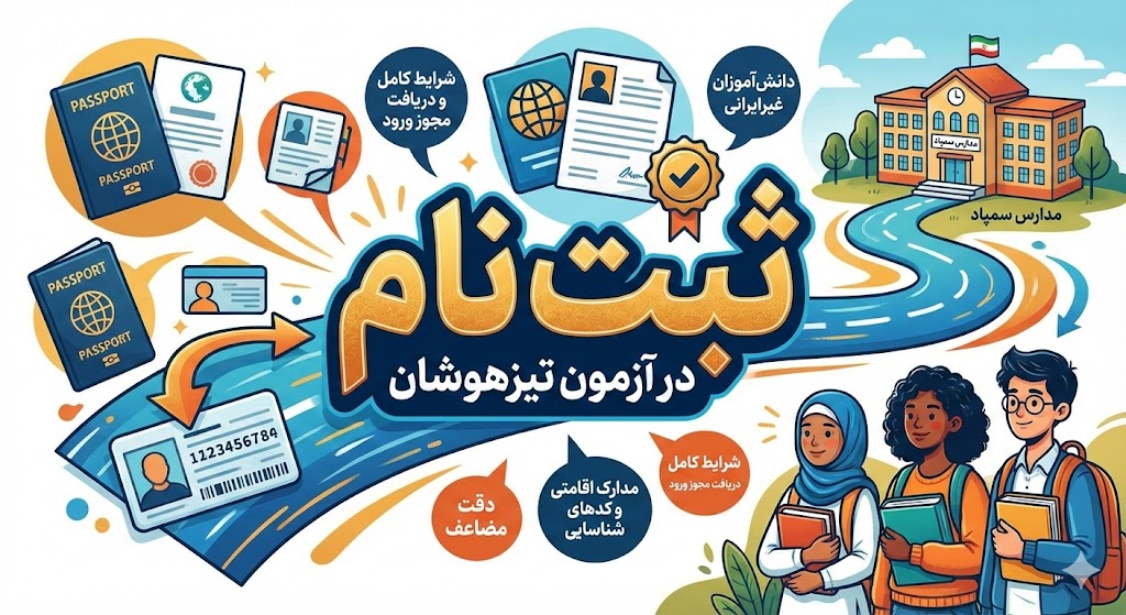 ثبت نام اتباع در آزمون تیزهوشان ۱۴۰۵ | شرایط کامل ثبت نام اتباع در آزمون تیزهوشان ۱۴۰۵ | شرایط کامل