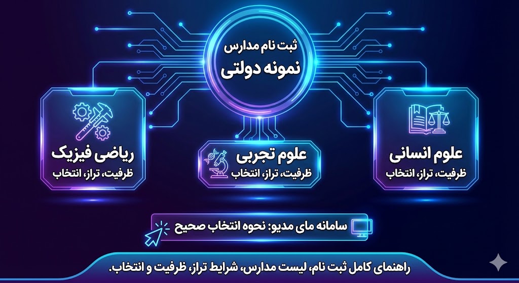 رشته های متوسطه دوم مدارس نمونه دولتی | لیست مدارس به تفکیک رشته رشته های متوسطه دوم مدارس نمونه دولتی | لیست مدارس به تفکیک رشته
