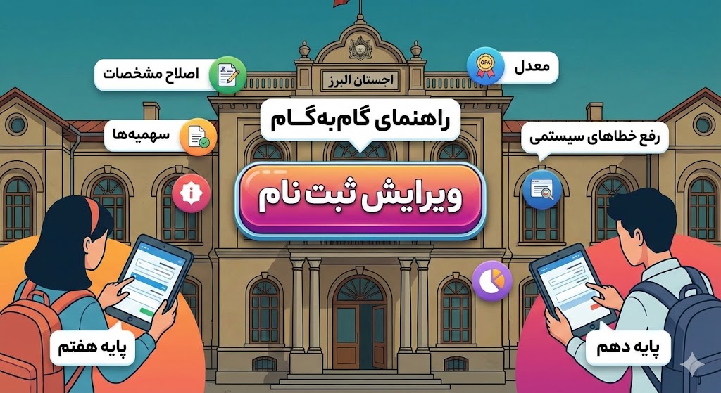 ویرایش ثبت نام اطلاعات دبیرستان ماندگار البرز تهران ۱۴۰۵ ۱۴۰۶ ویرایش ثبت نام اطلاعات دبیرستان ماندگار البرز تهران ۱۴۰۵ ۱۴۰۶