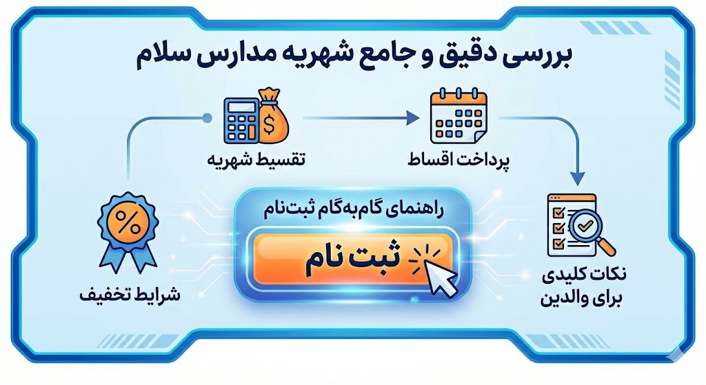 شهریه مدارس سلام ۱۴۰۵ ۱۴۰۶ | تقسیط شهریه شهریه مدارس سلام ۱۴۰۵ ۱۴۰۶ | تقسیط شهریه