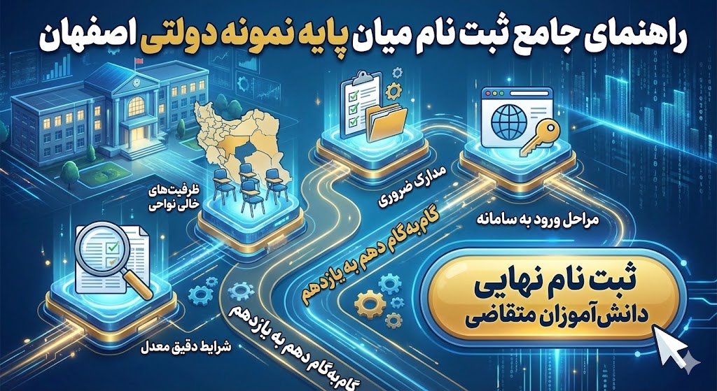 ثبت نام میان پایه نمونه دولتی اصفهان دهم به یازدهم ۱۴۰۵ ثبت نام میان پایه نمونه دولتی اصفهان دهم به یازدهم ۱۴۰۵