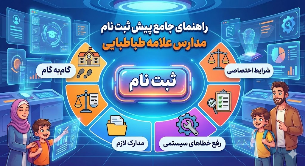 پیش ثبت نام مدارس علامه طباطبایی ۱۴۰۵ ۱۴۰۶ | شرایط اختصاصی ثبت نام پیش ثبت نام مدارس علامه طباطبایی ۱۴۰۵ ۱۴۰۶ | شرایط اختصاصی ثبت نام