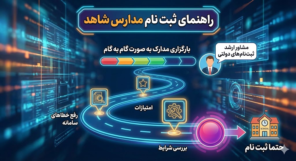 راهنمای ثبت نام مدارس شاهد ۱۴۰۵ | بارگزاری مدارک راهنمای ثبت نام مدارس شاهد ۱۴۰۵ | بارگزاری مدارک