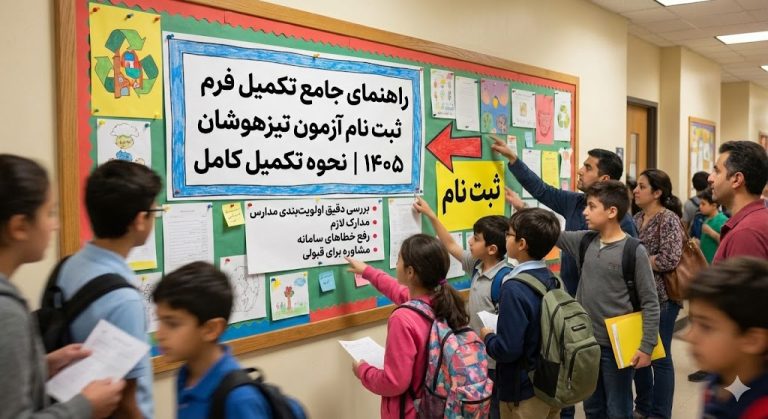 فرم ثبت نام آزمون تیزهوشان ۱۴۰۵ | نحوه تکمیل کامل | فوری مشاور ثبت نام