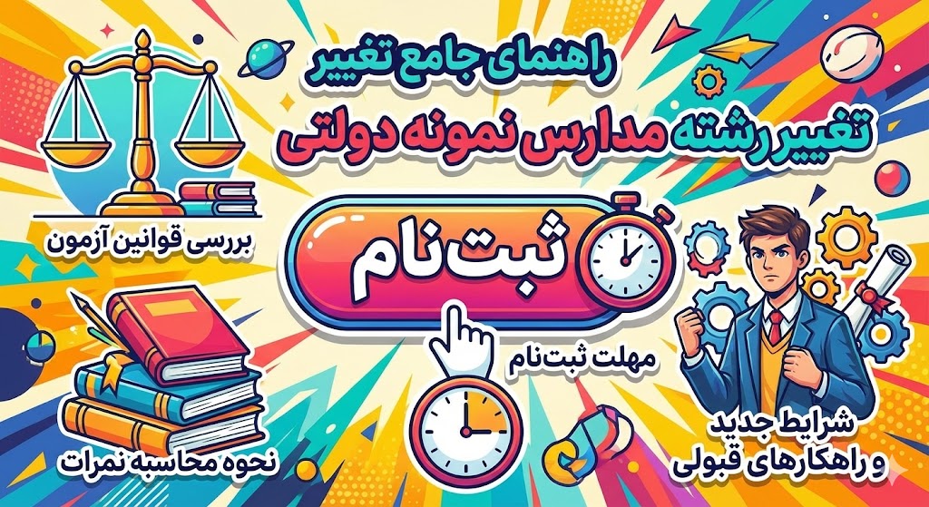 تغییر رشته در مدارس نمونه دولتی | شرایط جدید تغییر رشته در مدارس نمونه دولتی | شرایط جدید
