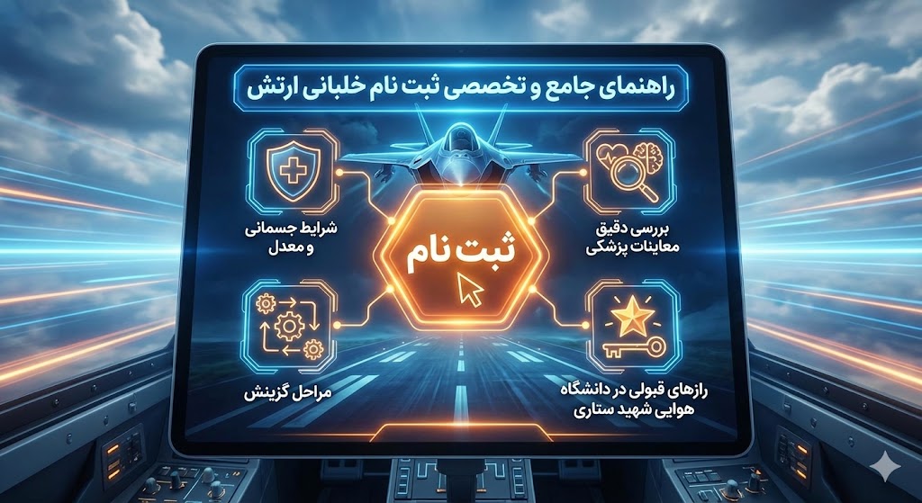 ثبت نام خلبانی ارتش ۱۴۰۴ ۱۴۰۵ | شرایط جسمانی و معدل ثبت نام خلبانی ارتش ۱۴۰۴ ۱۴۰۵ | شرایط جسمانی و معدل
