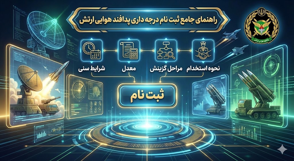 ثبت نام درجه داری پدافند هوایی ارتش ۱۴۰۴ ۱۴۰۵ ثبت نام درجه داری پدافند هوایی ارتش ۱۴۰۴ ۱۴۰۵