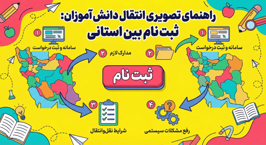 انتقال دانش آموزان از یک استان به استان دیگر | نحوه ثبت درخواست انتقال دانش آموزان از یک استان به استان دیگر | نحوه ثبت درخواست