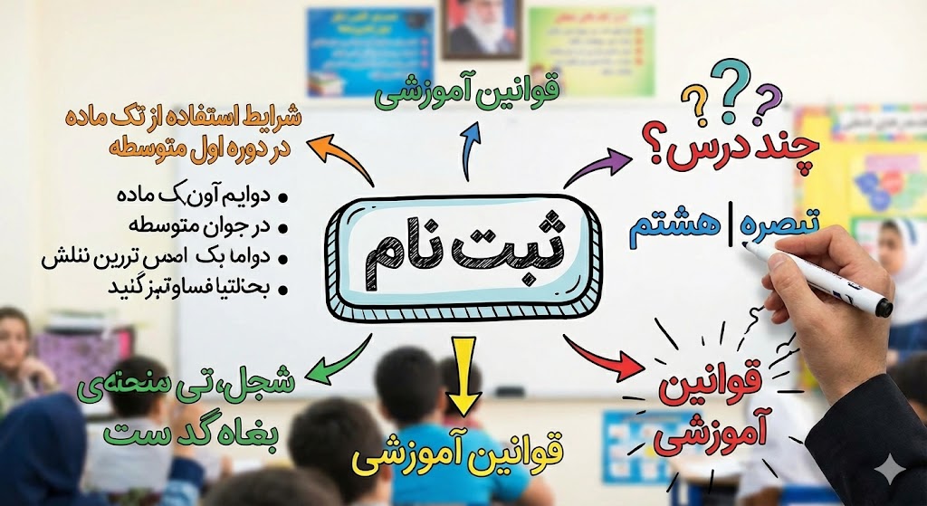 چند درس را می توان تبصره کرد؟ | هشتم چند درس را می توان تبصره کرد؟ | هشتم