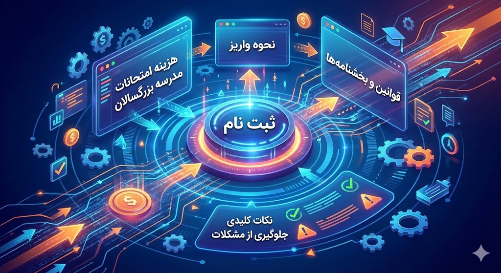 هزینه امتحانات مدرسه بزرگسالان ۱۴۰۵ | نحوه واریز هزینه امتحانات مدرسه بزرگسالان ۱۴۰۵ | نحوه واریز