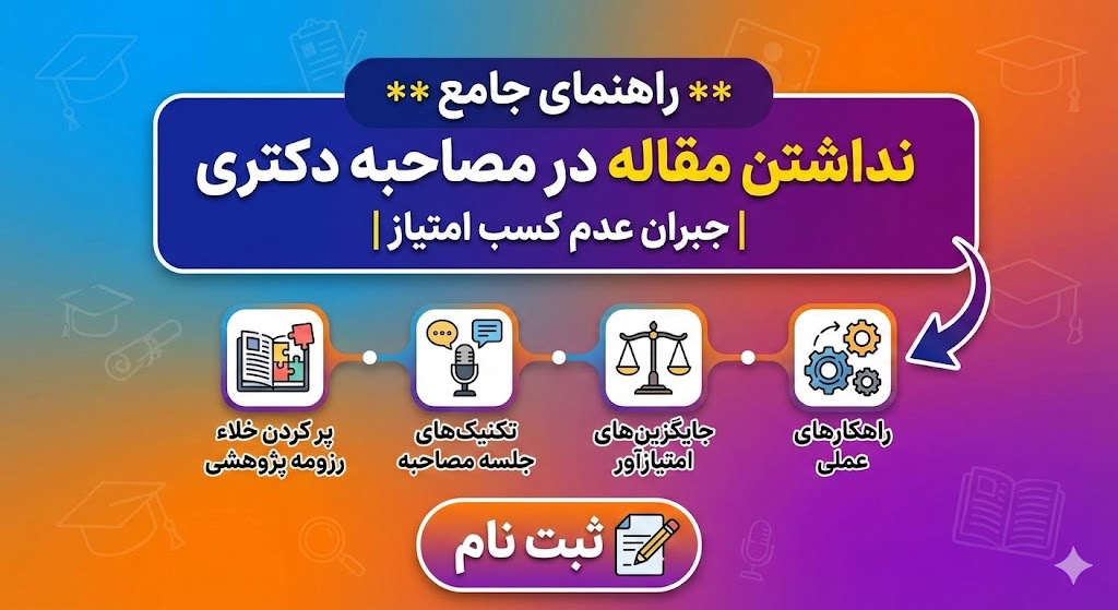 نداشتن مقاله در مصاحبه دکتری ۱۴۰۵ | جبران عدم کسب امتیاز نداشتن مقاله در مصاحبه دکتری ۱۴۰۵ | جبران عدم کسب امتیاز