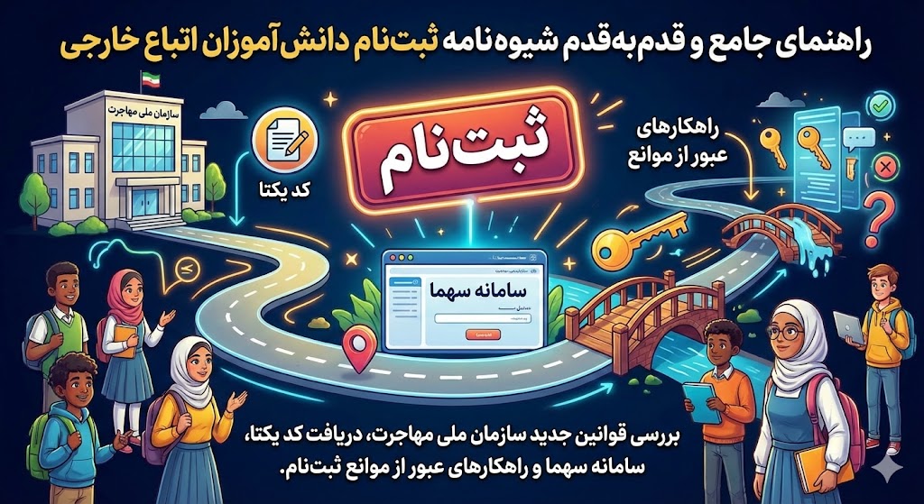 شیوه نامه ثبت نام دانش آموزان اتباع خارجی ۱۴۰۵ ۱۴۰۶ شیوه نامه ثبت نام دانش آموزان اتباع خارجی ۱۴۰۵ ۱۴۰۶