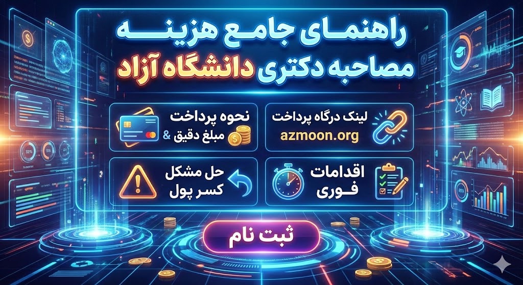 هزینه مصاحبه دکتری دانشگاه آزاد ۱۴۰۵ | نحوه پرداخت هزینه مصاحبه دکتری دانشگاه آزاد ۱۴۰۵ | نحوه پرداخت