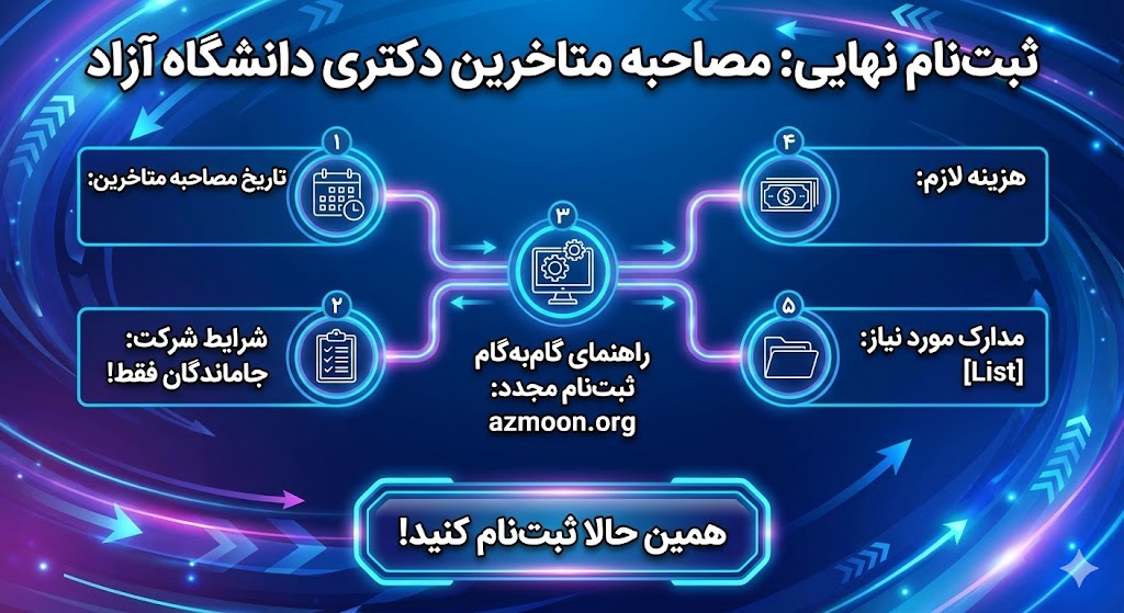 تاریخ مصاحبه متاخرین دکتری دانشگاه آزاد ۱۴۰۵ | مصاحبه جاماندگان تاریخ مصاحبه متاخرین دکتری دانشگاه آزاد ۱۴۰۵ | مصاحبه جاماندگان