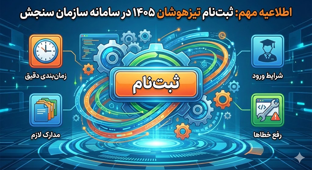 تغییر سایت ثبت نام تیزهوشان ۱۴۰۵ تغییر سایت ثبت نام تیزهوشان ۱۴۰۵