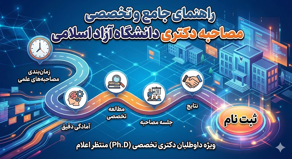 زمان مصاحبه دکتری ۱۴۰۵ دانشگاه آزاد | تاریخ دقیق زمان مصاحبه دکتری ۱۴۰۵ دانشگاه آزاد | تاریخ دقیق