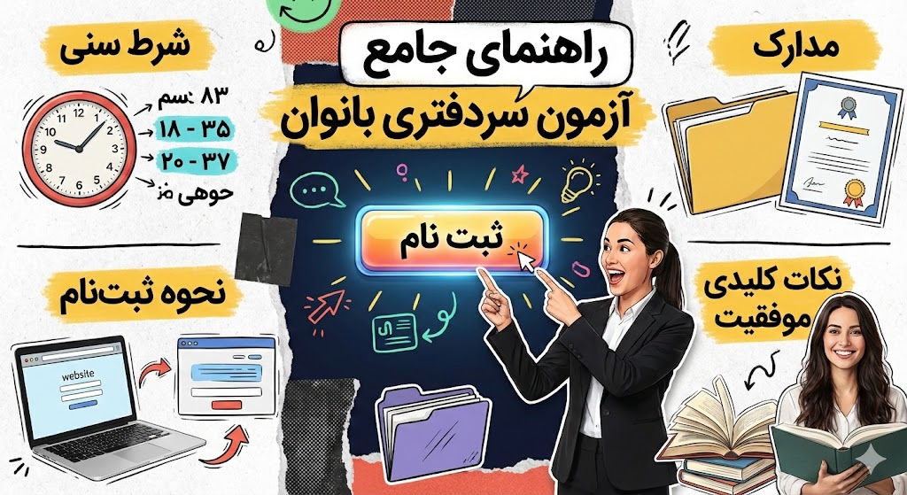 شرایط آزمون سردفتری برای خانم ها | شرط سنی شرایط آزمون سردفتری برای خانم ها | شرط سنی