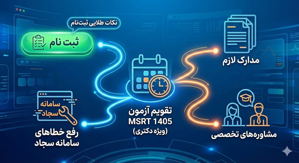 تقویم آزمون msrt 1405 تقویم آزمون msrt 1405