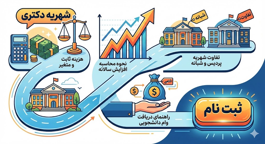 شهریه دکتری سال ۱۴۰۵ دانشگاه ها | هزینه ثابت و متغییر شهریه دکتری سال ۱۴۰۵ دانشگاه ها | هزینه ثابت و متغییر
